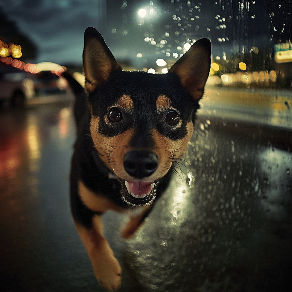 還在下雨。
