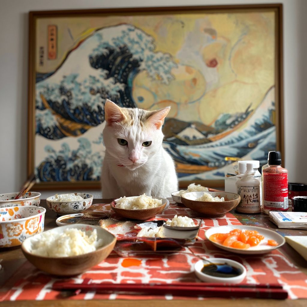 怎麼這麼多白飯？太誇張了吧～喔喔