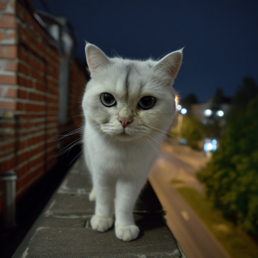 夜晚的頂樓露台