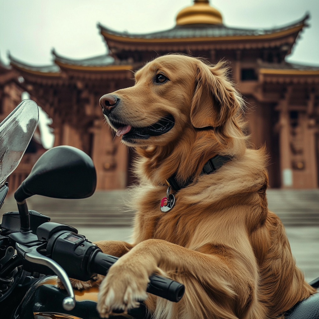 連假機車旅遊，寺廟上香祈福