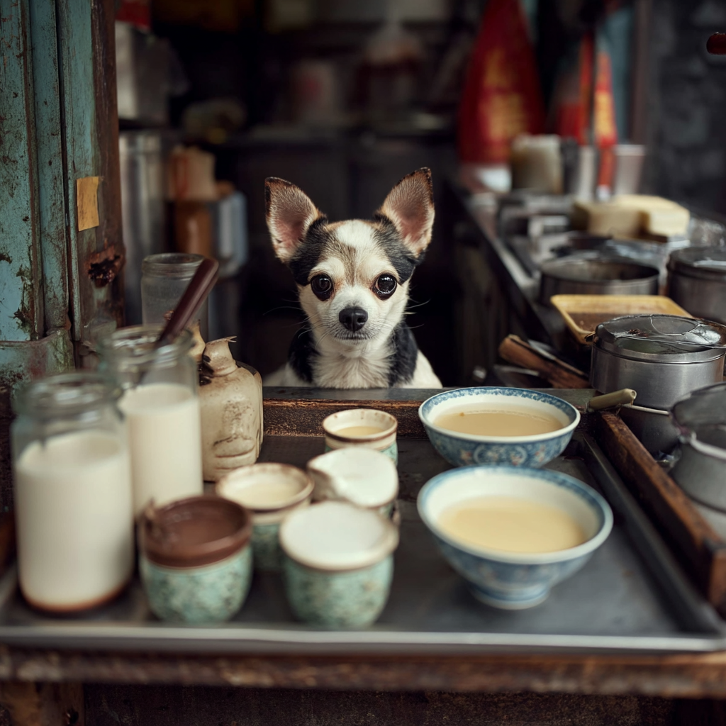 傳統市場的豆漿店