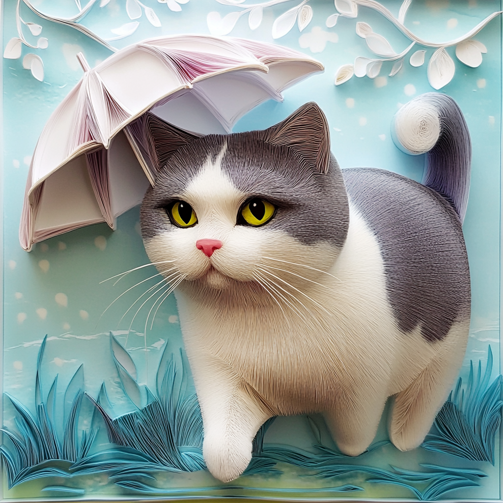 下雨了，撐起雨傘，慢慢走回家。
