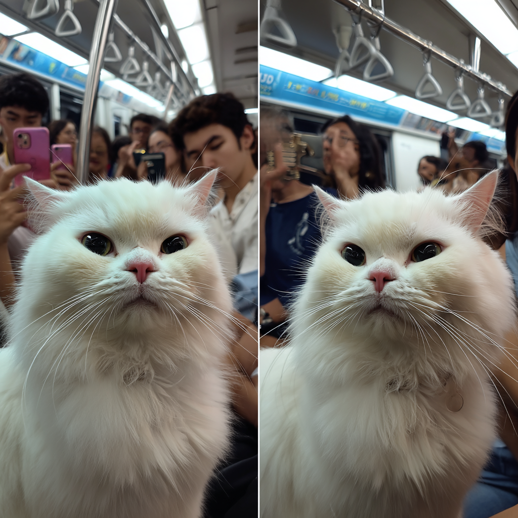 捷運列車上的聚焦亮點