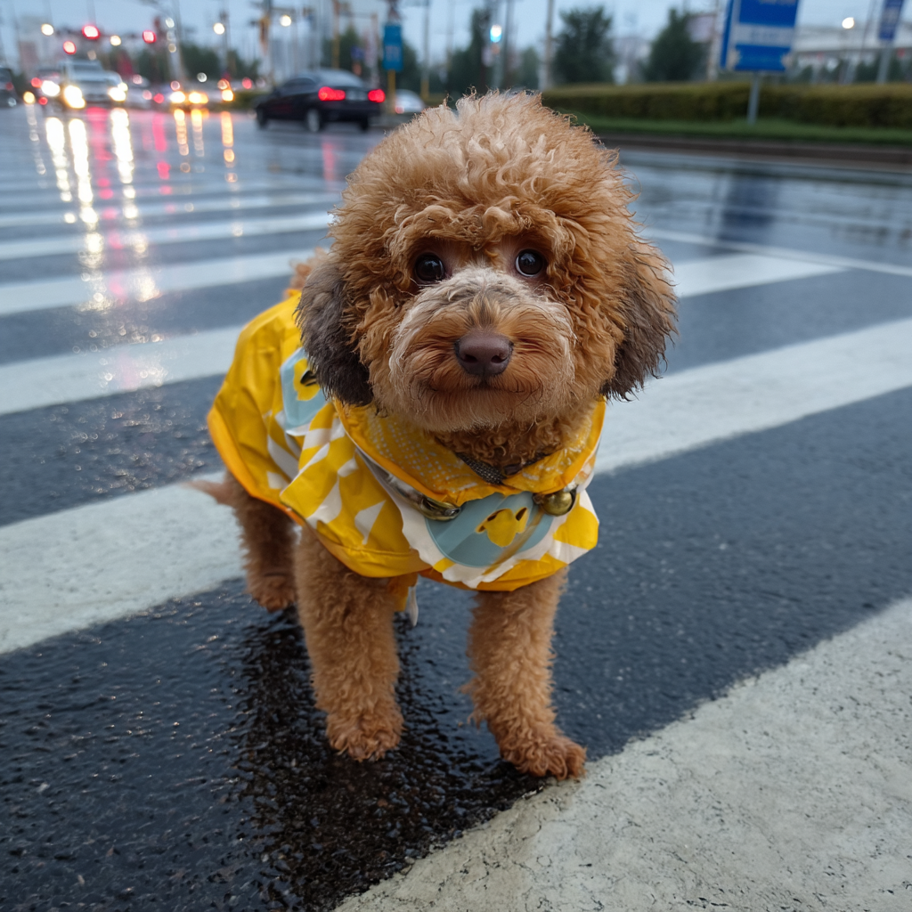 下雨天穿雨衣。