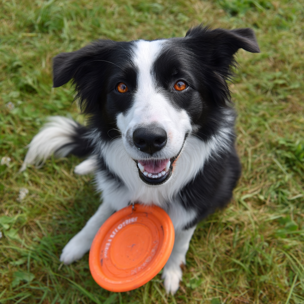 邊牧喜歡玩飛盤。