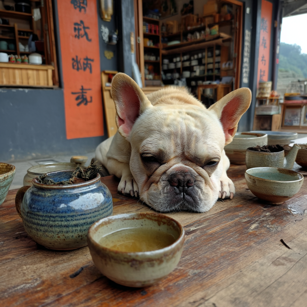 喝茶。傳統中國茶。