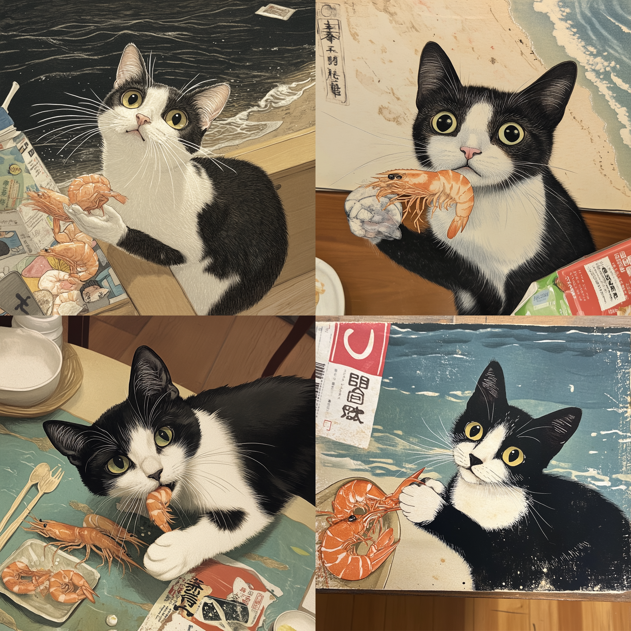 我在海邊吃蝦子🦐