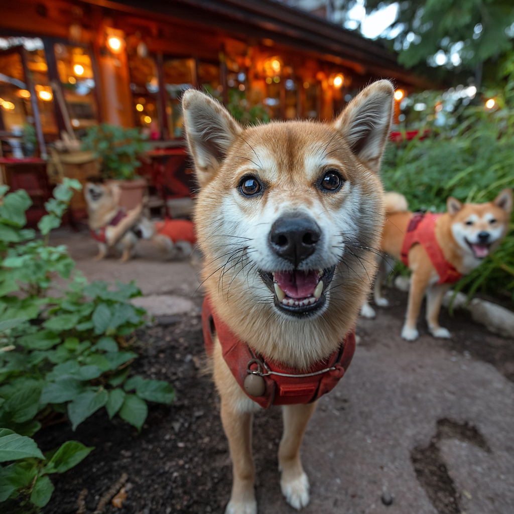開心的笑，有足夠的運動空間真好。