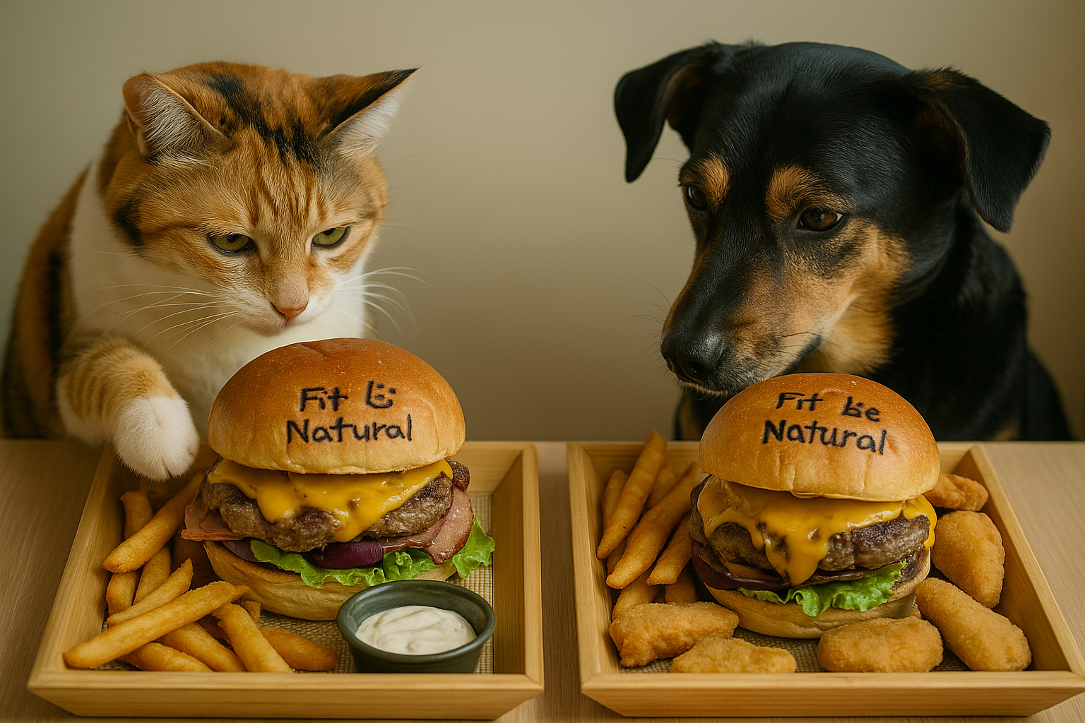 共享美味的漢堡套餐。淡江大學旁金雞母社區，FiFi Natural義式香草漢堡。