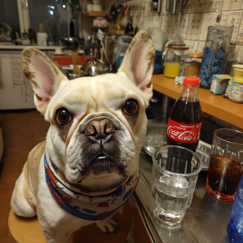 就在自己的家裡喝可樂