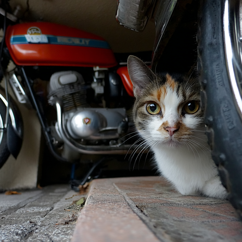 停在騎樓的機車