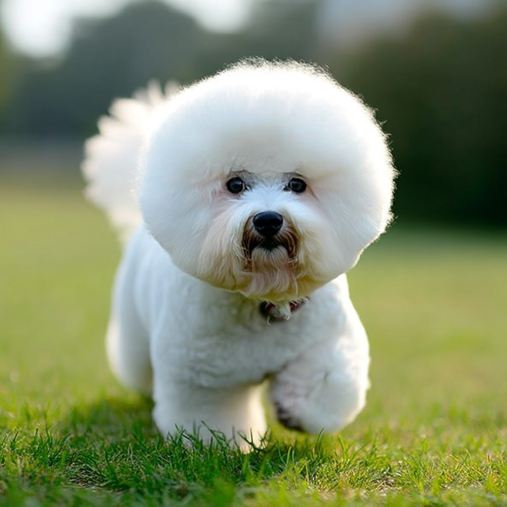 快樂地比熊。用牽繩？／不用牽繩？