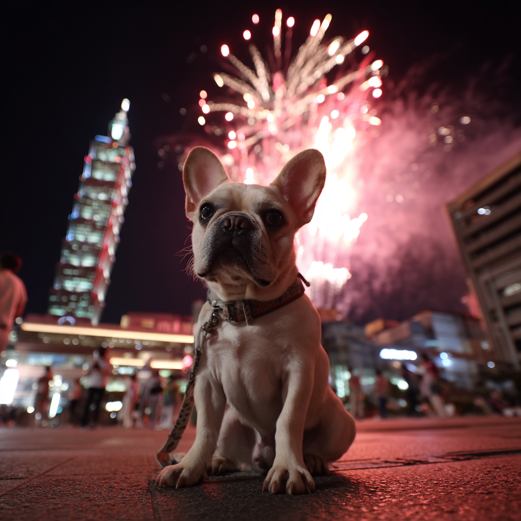 2025年10月10日晚上10點。台北101雙十國慶煙火秀