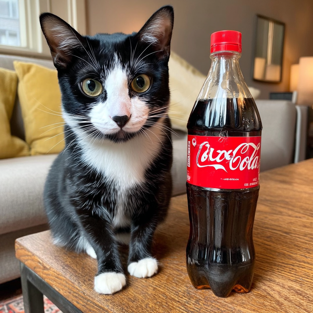 吃過熱騰騰的湯麵，再來一杯冰涼的可口可樂。