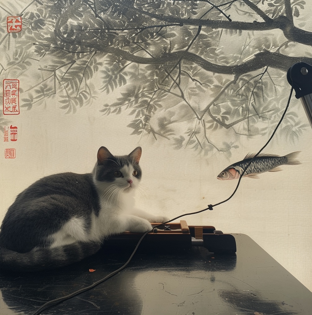 水墨貓