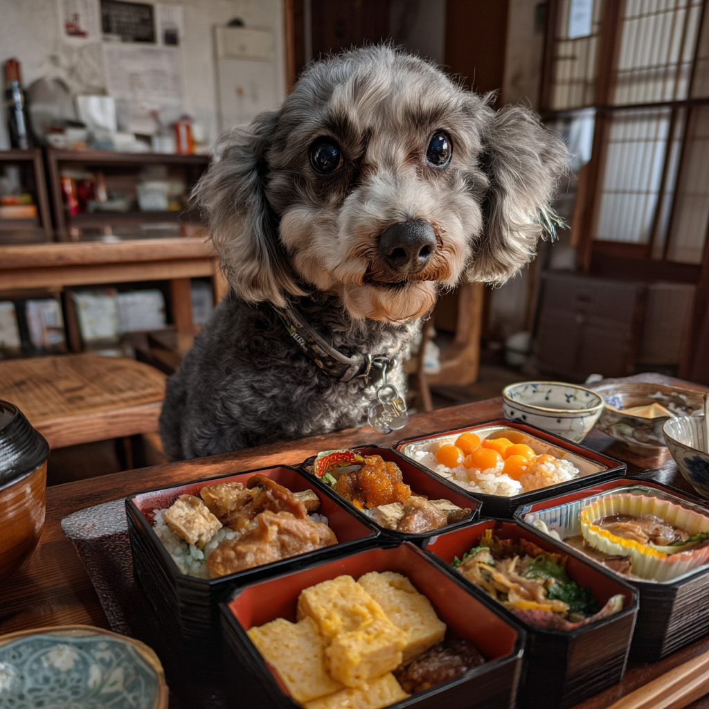 謝謝爸拔，我們一起來吃這麼豐盛的便當。