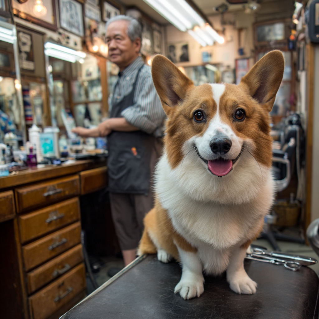 帶狗兒子去剪頭髮