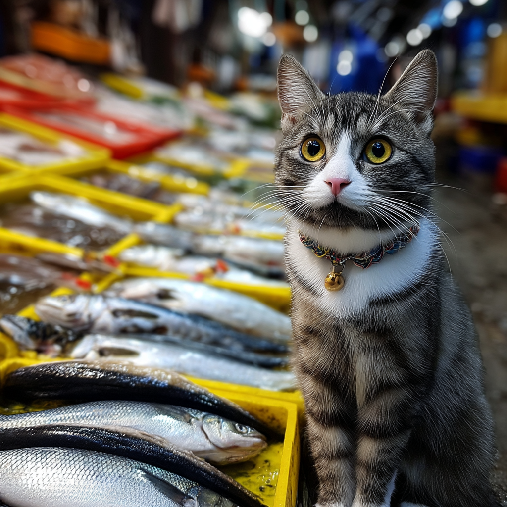 買些魚，再回家吧。