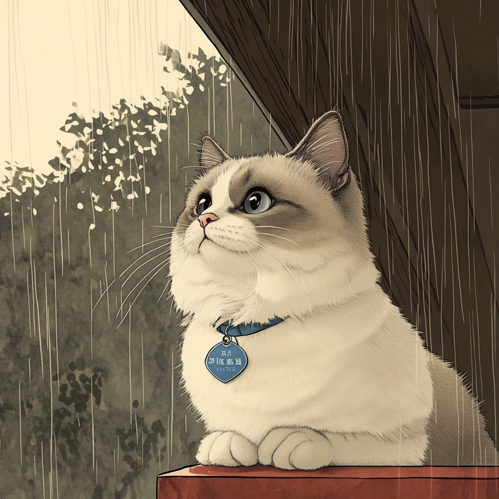 我在屋簷下聽雨聲