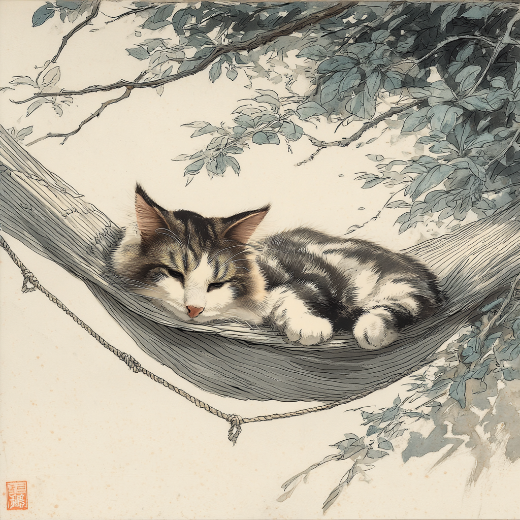 戶外的吊床，很好睡