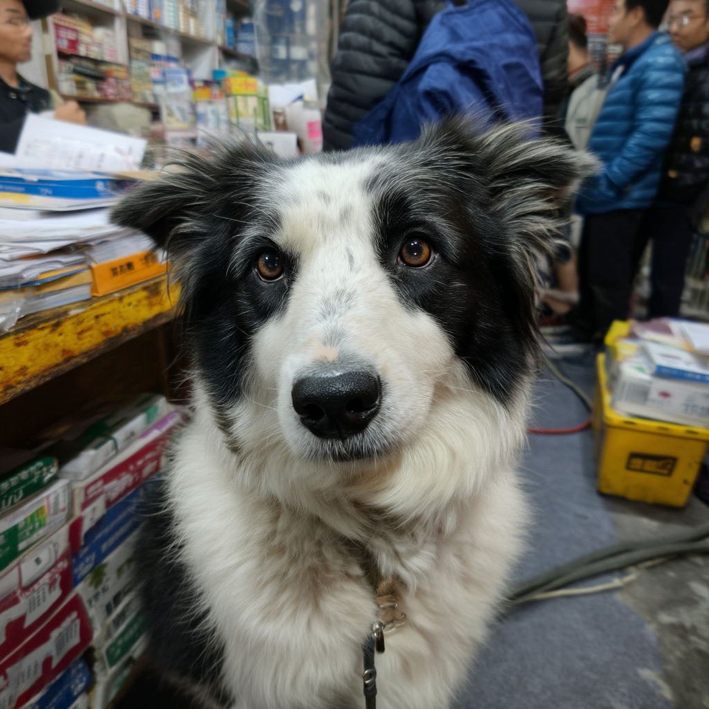 結帳櫃檯前排隊等候中