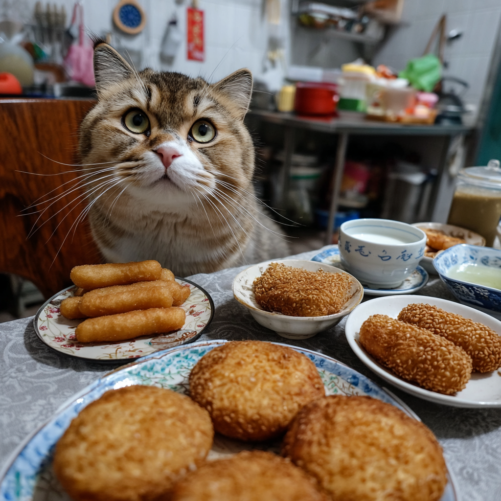 原來這麼早起，就是要吃傳統的燒餅油條！