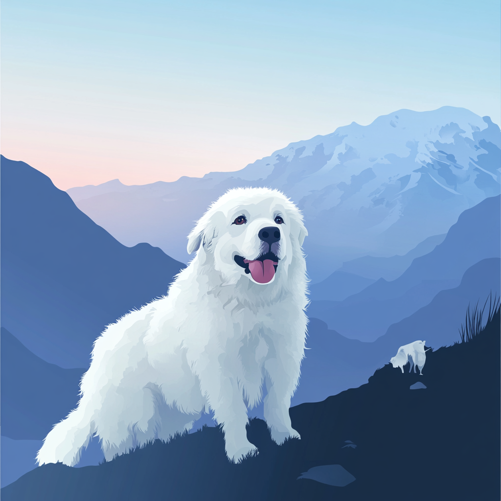 狗狗在山上