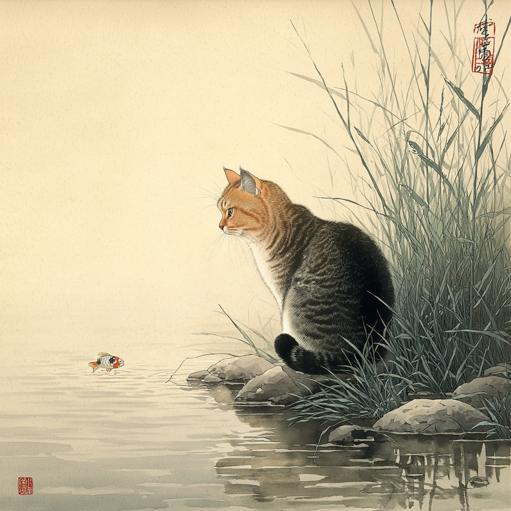 有魚喔！來釣釣看。
