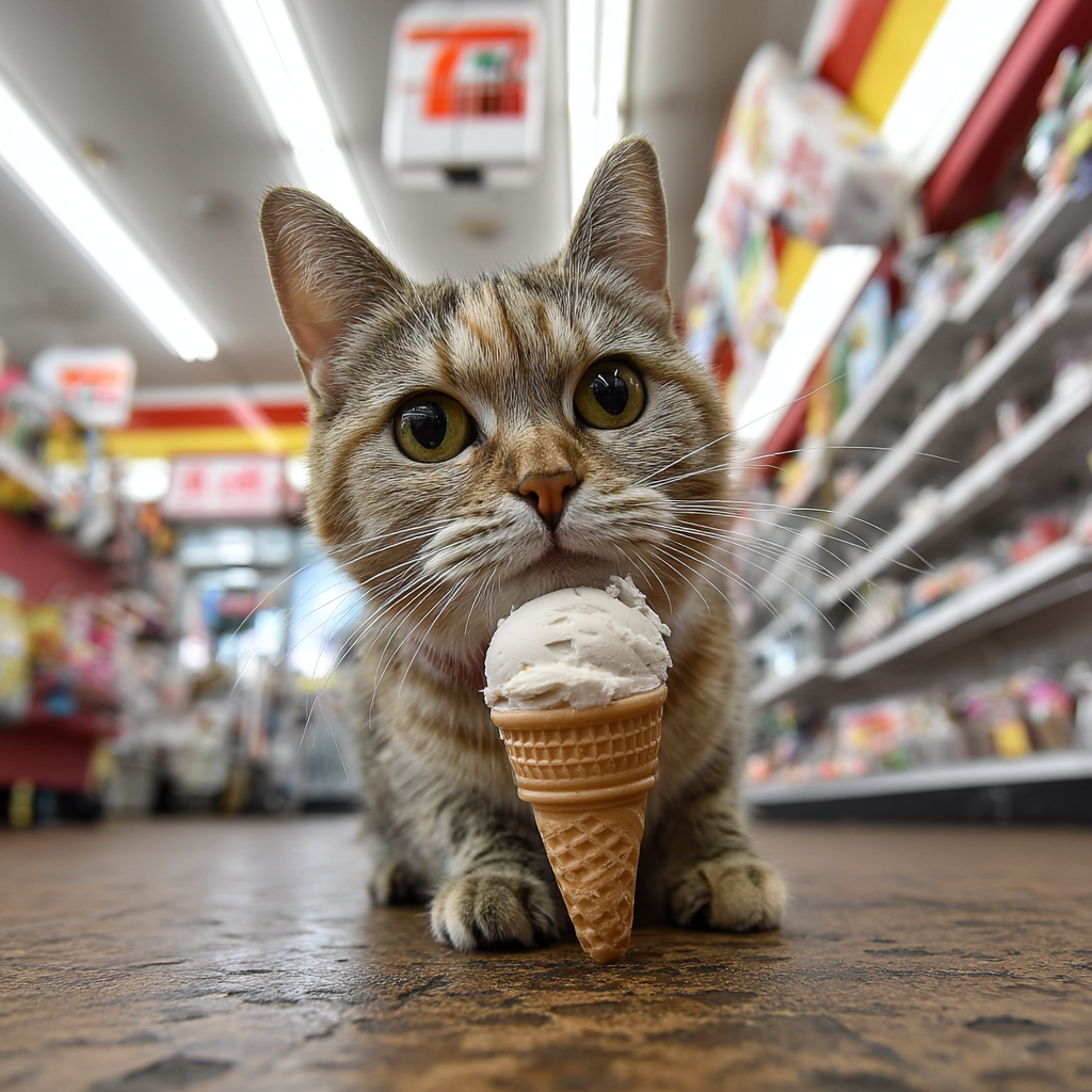 吃冰淇淋。消消暑。