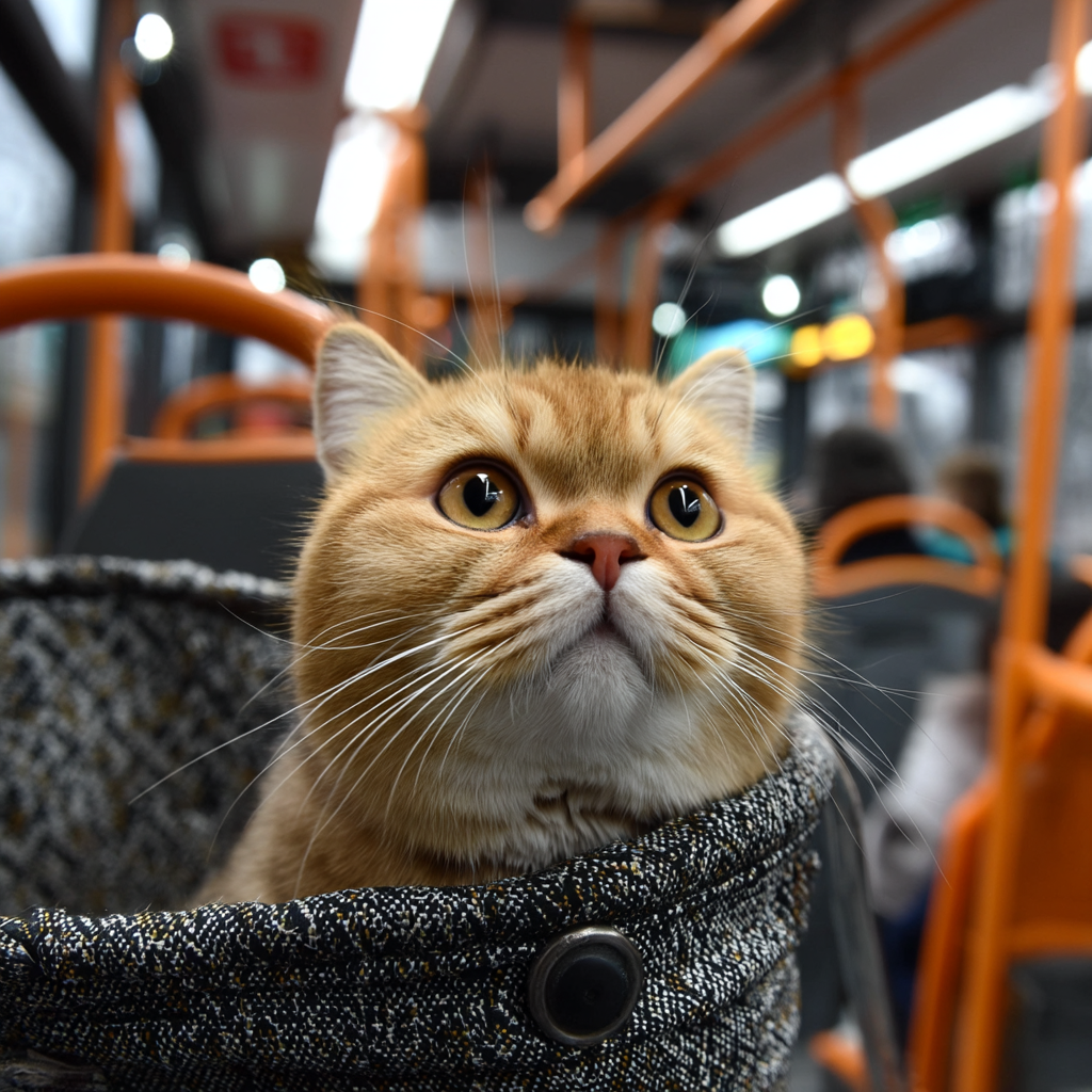 在公車上