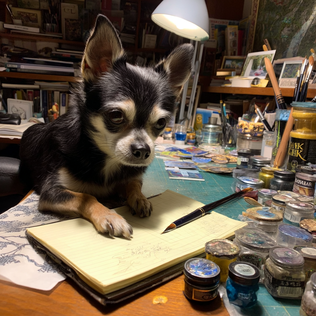 書房裡用心學習