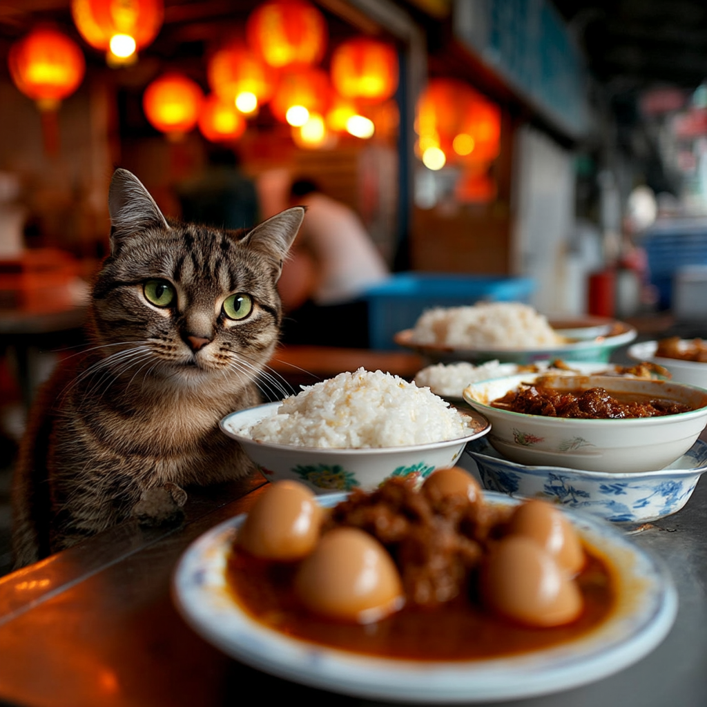 大碗公白飯加魯蛋，加肉燥。