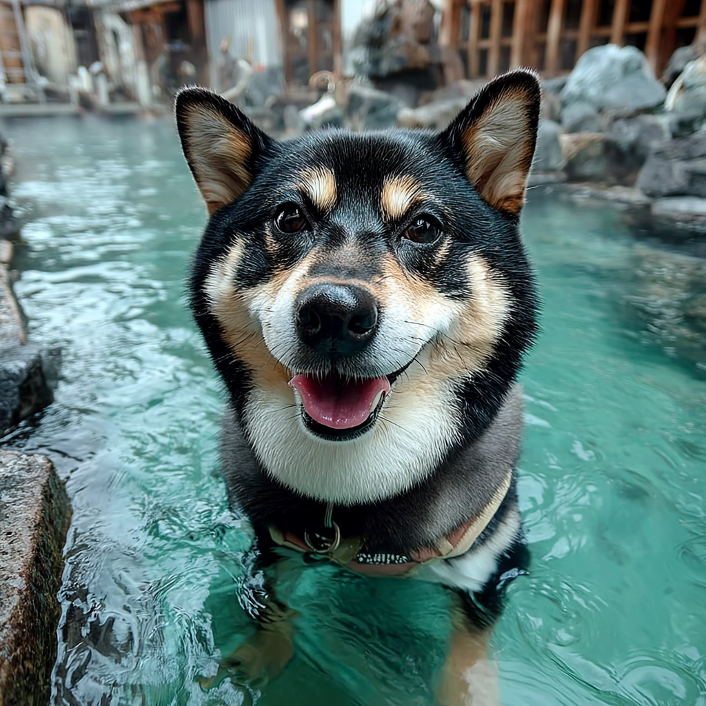 泡泡溫泉。舒服啊！