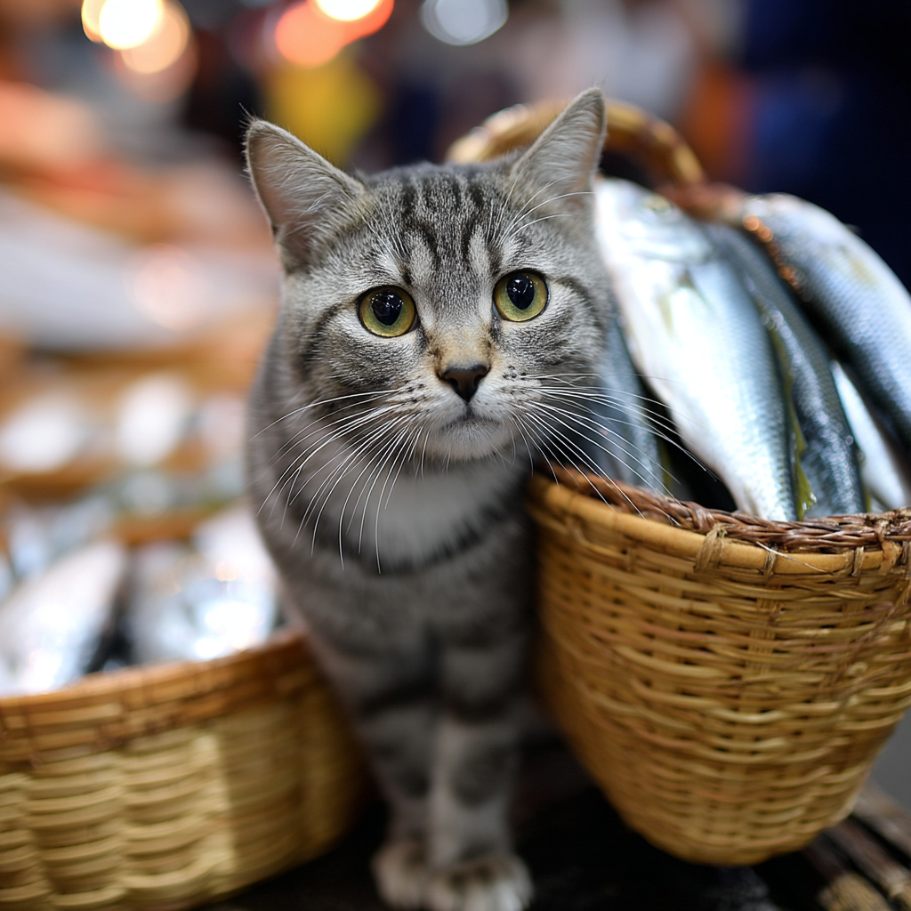 這一籃子的魚，我帶回家吃喔