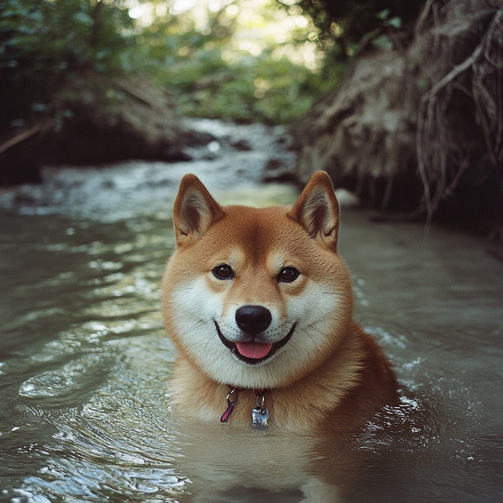 在戲水區泡水消暑