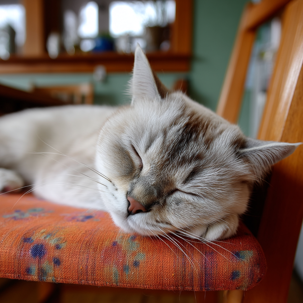 喜歡木頭椅子上的軟墊