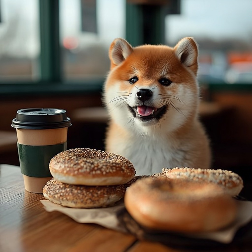 好大的貝果麵包