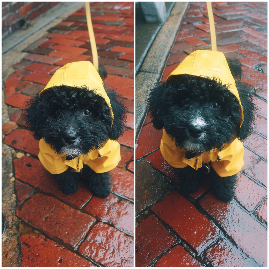 下雨天，還出門散步，回家吧！不想淋雨。