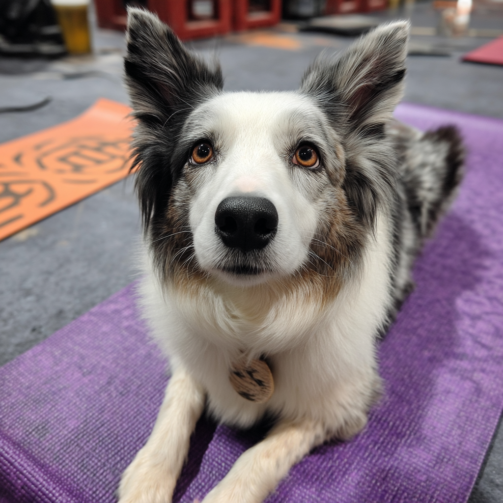 瑜伽運動，邊牧是邊牧。狗是狗。