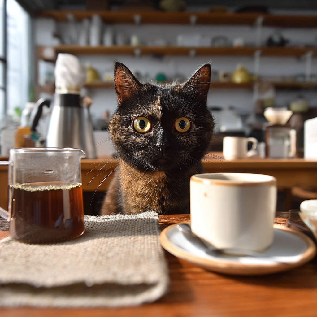 早晨起床後的第一壺咖啡。