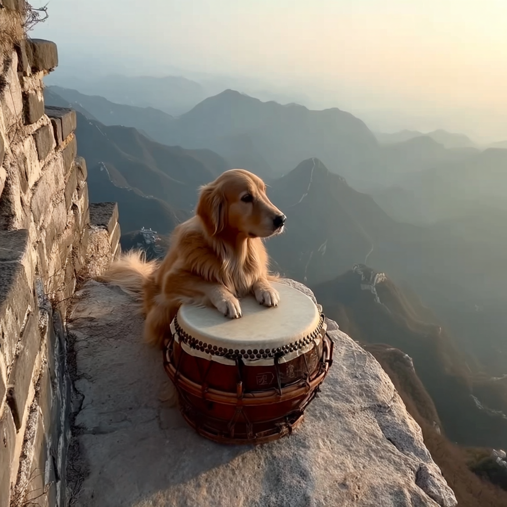 用傳統中式大鼓表演。