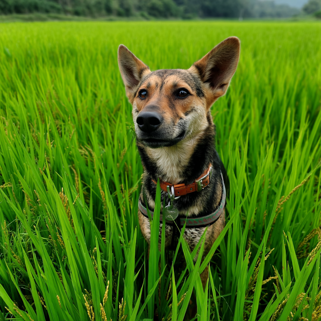 真喜歡綠油油的稻田
